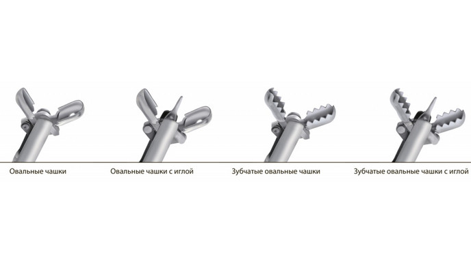 Щипцы биопсийные с овальными чашками с иглой одноразовые GBF-22-18-160